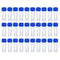 PATIKIL 5mL Plastic Test Tubes, 100 Pack, Blue Screw Cap for Lab Storage, Clear Container for Laboratory Science