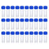 PATIKIL 5mL Plastic Test Tubes, 100 Pack, Blue Screw Cap for Lab Storage, Clear Container for Laboratory Science