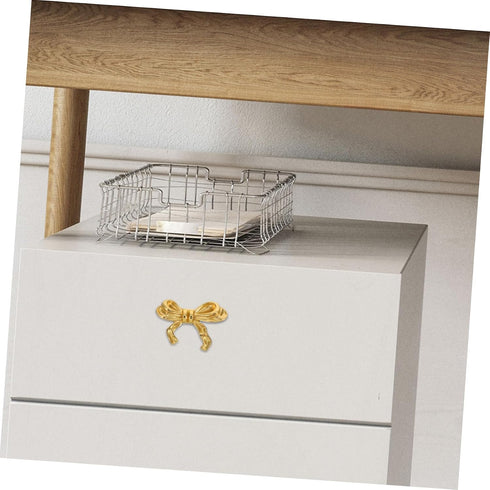 Bow Cabinet Handles Stylish Brass Pull Knobs for Wardrobes Shoe Cabinets Bedside Tables Decorative Bow Design Furniture