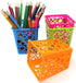 Desktop Office Storage Organizer, Hollow Pen Pencil Holder Basket, Set of 4
