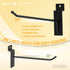 25PC Black Slatwall Hooks 8 Inch, Heavy Duty Slatwall Accessories, Tool Hanger for Slat Wall