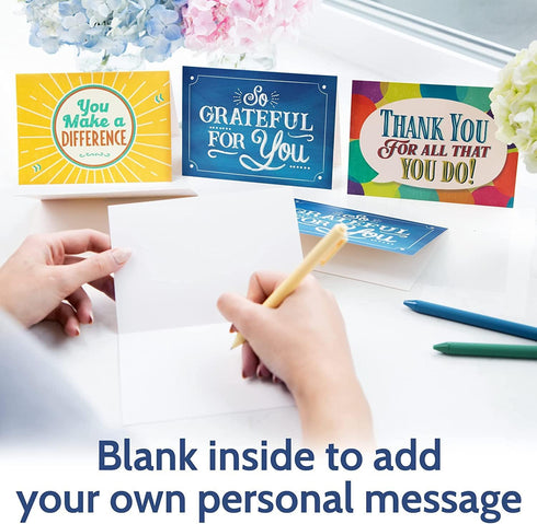 96 Set T MARIE Appreciation Cards with Envelopes - Team Gifts, Teacher Gifts Bulk, Volunteer and Employee Appreciation