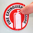 SmartSign Fire Extinguisher Inside Stickers, 2.75" x 2.75" Reflective Labels with Aggressive Adhesive, Pack of 6