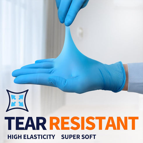 Medical Nitrile Exam Gloves, 100 Pcs Latex-Free & Powder-Free Non-Sterile Food Safe Cleaning Disposable