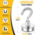 DIYMAG Magnetic Hooks - 30Lbs Strong Heavy Duty Cruise Magnet Hooks for Classroom, Fridge, Kitchen, Garage, Office, 15