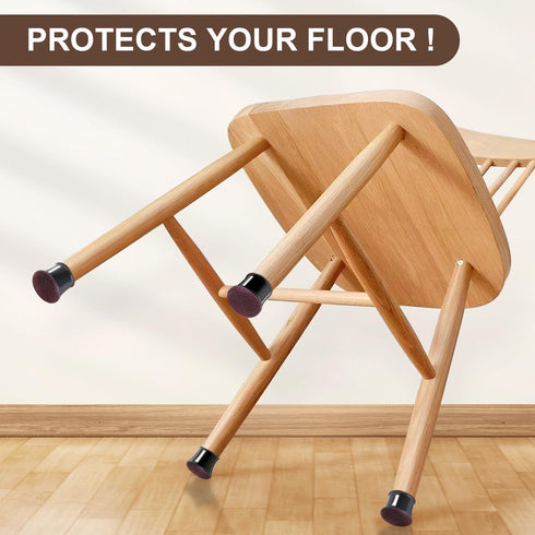 20 Diameter:12/16" 1-3/16") OCONDA Pcs Chair Leg Floor Protectors for Hardwood Floors, Black Rubber Furniture Sliders