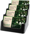Deflecto Sustainable Office Recycled Business Card Holder Stand, 4 Compartments, Holds 200 Cards, Black