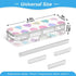 Colorful Double-Layer Pencil Case - Clear Plastic Storage Box for Stationery