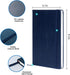 Lined Journal Notebook Dark Blue Leather for Women Men 2 Pack 8.3 x 5.7 Large College Ruled 192 Pages 80gsm Hardcover Notebooks Work Home School with Elastic Band Closure and Ribbon Bookmark