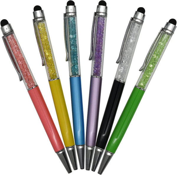 Maydahui 30PCS Crystal Diamond Capacitive Ballpoint Pens, Universal Touch Screen Stylus Pen for School