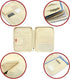 Mygreen Zipper Portfolio Organizer A4 Note Pouch, Waterproof Document Bags, Grey and Light Blue