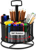 Marbrasse Mesh Desk Organizer, 360-Degree Rotating Multi-Functional Pen Holder, 4 Compartments for Home Office Storage