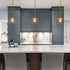9 Inch classy leaves Gold Pendant Lights Kitchen Island, Kitchen Pendant Lighting Over Island with Seeded Glass, Modern