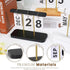Roucerlin Countdown Wood & Metal Perpetual Flip Calendar, Reusable Wooden Desk Calendar Standing Flip, Daily Desk