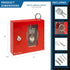 Barska Red Key Lock Breakable Glass Window Alarm with Attached Hammer for Emergency