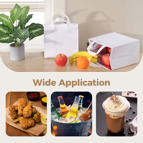50 9.5"x6"x9.5" Commercial OMISTAR PCS Insulated Take Away Bags, Thermal Containers - Grade Hot/Cold Pouches