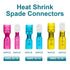 MENTBERY 240 PCS Heat Shrink Spade Connectors, 22-10 AWG, Male and Female Wire Connectors
