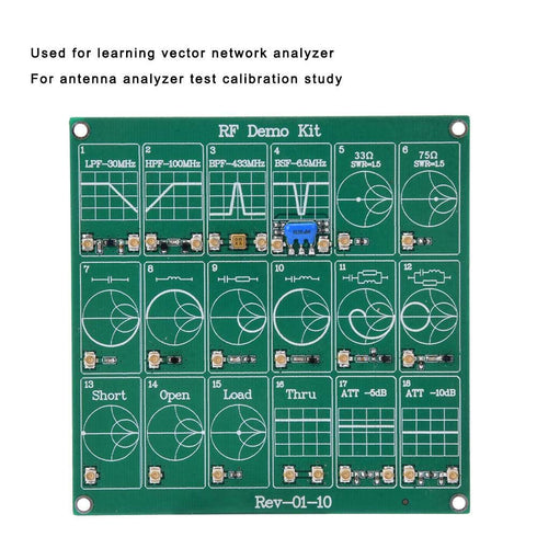 Garosa Frequency Test Board Demo Kit VNA Test Module Vector Network Analyzer Breadboard Test Protoboard Board Filter/Attenuator Module