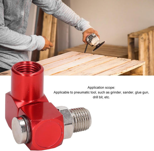 4PCS NPT 360 Degree Swivel Air Hose Connector, 1/4in Industrial Air Fittings Pneumatic Tool Adapter