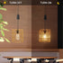 Bulb,4*AA Livinlarge Battery Operated Chandelier,Hanging Rattan Pendant Lights with Timer,Gazebo Lights with Warm White