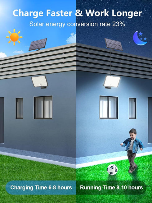 Topabol 400LED IP67 16.4ft 3 (2 Pack) Solar Lights Outdoor, Waterproof Solar Lights with Cable, Modes & Remote Control