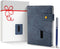 Promot PU Leather Notebook with Pen - A5 Lined Daily Journals for Writing, 200 Pages, Storm Blue