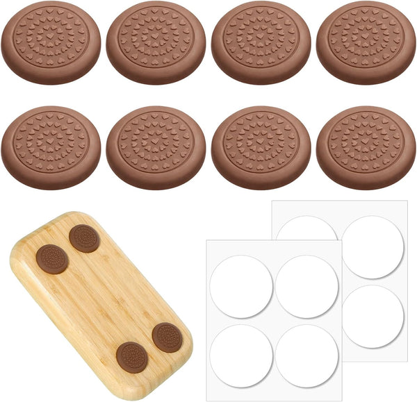 FdcZeyxior 8 Pcs Anti Slip Cutting Board Pads, Self-Adhesive Silicone Stabilizer Feet for