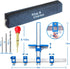 King&Charles Cabinet Hardware Jig with Automatic Hole Punch and Drill Bits for Handles and Pulls