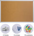 Board2by Cork Board Bulletin Board 20 x 30 Inches, Silver Aluminium Framed Large Notice Pin Board