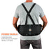 Ergodyne ProFlex Back Support Brace, 8" Spandex Belt, Adjustable, Removable Straps, Small, Black, 100