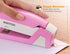 Bostitch Office InCourage Compact Stapler, Spring-Powered, BCA Pink (1588), Plastic Half Strip