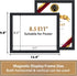PUJIANG 8.5"x 11"Magnetic Display(Black,10Pack) Sign Holder, Double Sided Window Self-adhesive Frame, Transparent PVC