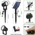 2-in-1 1 Pack) Solar Spotlights Outdoor Waterproof, Warm White Landscape Spotlights, Decorative Solar Spot Lighting