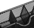 Mesh Desk Organizer for Office, 4 Compartments Pen Holder with Sticky Notes Holder, Black Mesh Storage