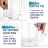 Packets, Inevibe Earplug Holder, Universal Clear Acrylic Storage with Blue Lid for Small Bulk Accessories - Finger