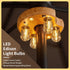 Bulbs 10 (1 Pack) Wood Grain Patio Umbrella Light with Remote Control, Rechargeable Cordless LED Edison Pole Light