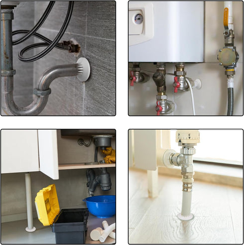 5Pcs Water Pipe Cover Decoration - Plumbing Cover Plates for Toilet Pipe, Escutcheon for Water Pipe Tube Supplies