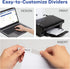 Avery Extra-Wide Big Tab Insertable Dividers for 3 Ring Binders - 5 Tab Sets, White Paper, Clear Tabs, 6 Sets (41121)