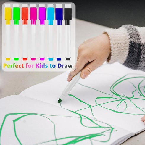 Beieverluck 200 Pieces Magnetic Dry Erase Markers with Eraser Cap, Bulk Whiteboard Pens for Kids, Teachers, Office