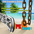 Lsquirrel 13 ft Stainless Steel Chain - Heavy Duty Rolo Cable for Home, Swing, Pet, Camping (3/16 inch)
