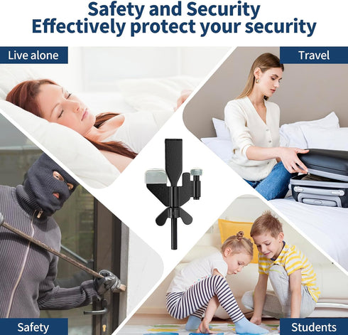 2 Pack Adjustable Portable Door Lock, Hotel Door Locks for Travelers Security, Prevent Unauthorized Entry, Door