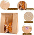 60 Pack 13.7x8.3x3.5 Inches, 72Pcs Moretoes Large Sourdough Bread Bags for Homemade Bread, Paper Bakery Bags with Tin