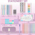 GUGUKUKU 56PCS Set 0.7mm 0.5-0.7mm, Aesthetic School Supplies Cute Stationary with Large Pencil Case, Stylus Ballpoint