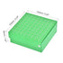uxcell Centrifuge Tube Freezer Storage Box 81-Well Waterproof Cardboard Holder Green for 1.8ml/2ml Micro Centrifuge Tubes