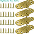 4pcs Round Edge Hinge, Brass Butler Tray Hinge with Screws, 180 Degree Folding Flip Top Hinge for Furniture