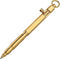 SMOOTHERPRO Solid Brass Bolt Action Pen, Square Shape for Tremor, Parkinson, Arthritic Pocket Business EDC, Natural