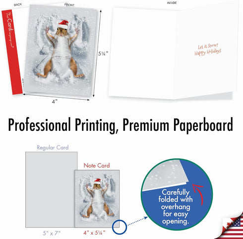 The Best Card Company Variety Pack of 10 Christmas Greeting Cards with Envelopes - Humor Holiday Assortment