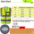 Reflective Mesh Safety Vest for Men Women with 8 Pockets and Zipper Front High Visibility Mesh Vest Hi Vis Construction Work Vest,Meets ANSI/ISEA Standards(EKH1-Yellow-M)