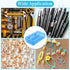 Pencil Box, Clear Pencil Case, Large Capacity Plastic Hard Pencils Case Crayon Box with Snap-Tight Lid Stackable