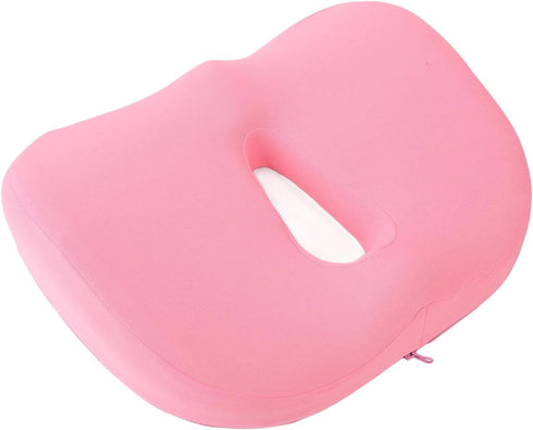 evhooe Memory Foam Seat Cushion Breathable Hollow Core Orthopedic Sitting Pillow Pad for Office Car Home (Roseate)